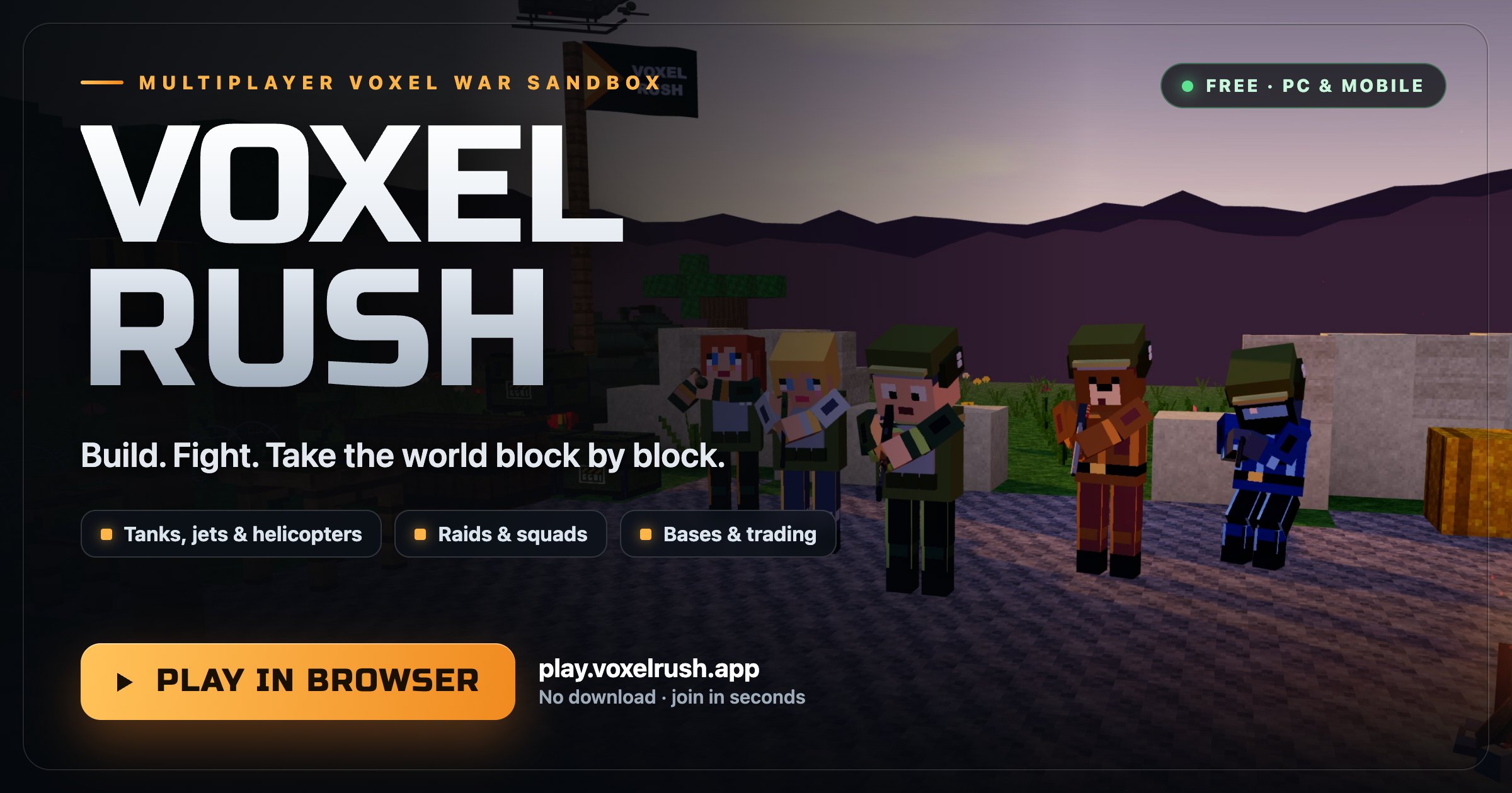 Voxel Rush — Frontline cover
