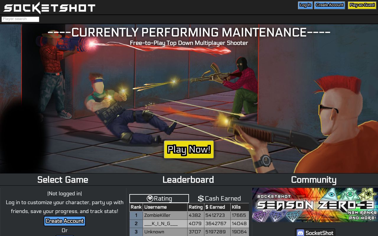 Free to Play Top Down Multiplayer Shooter cover